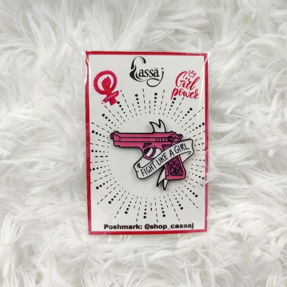 2/$20 "Fight Like a Girl" Feminism Enamel Pin - Picture 5 of 6